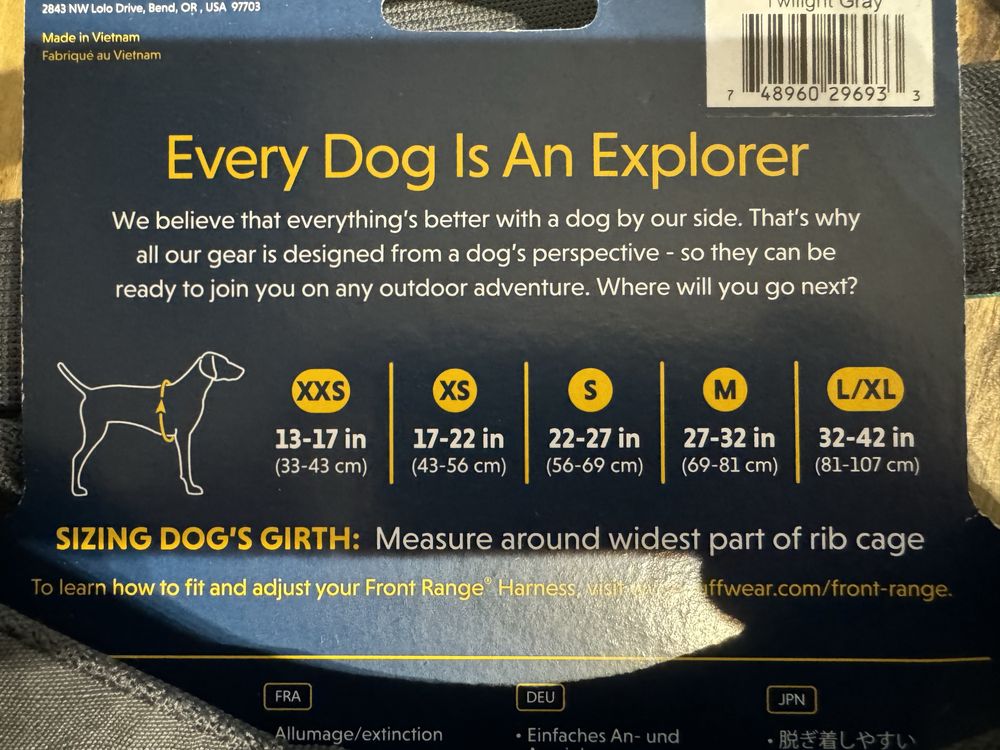 Ruffwear front range szelki dla psa rozne rozmiary i kolory