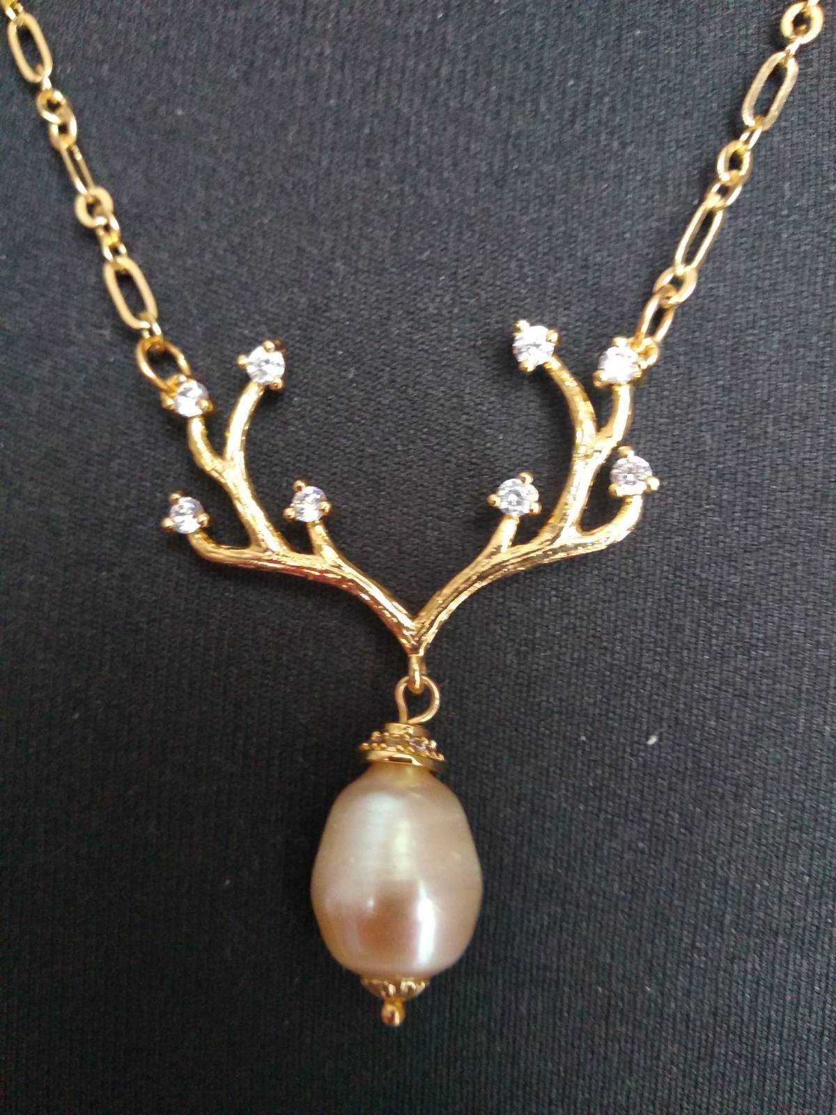 Золотое колье D&G ожерелье серьги жемчуг ювелирный сплав серебро