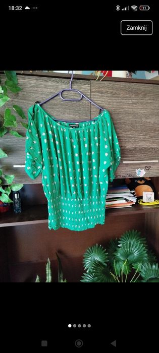 Śliczna zielona bluzeczka  z viscozay