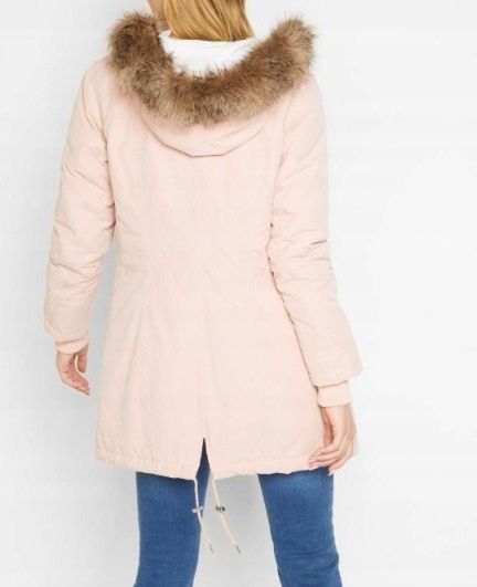 B.P.C parka różowa z futerkiem damska 50.