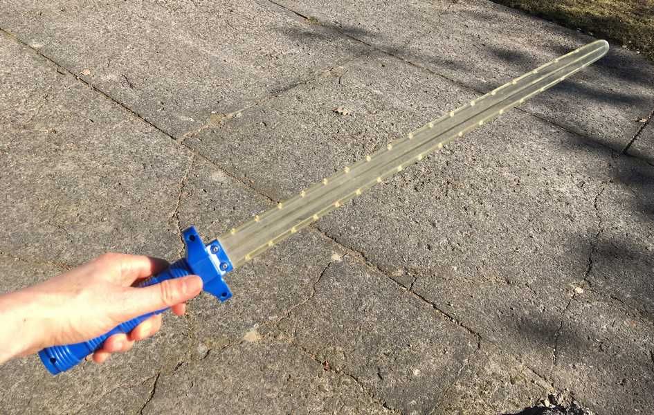 Zabawkowy miecz świetlny Jedi lata 90-te PRL na baterie