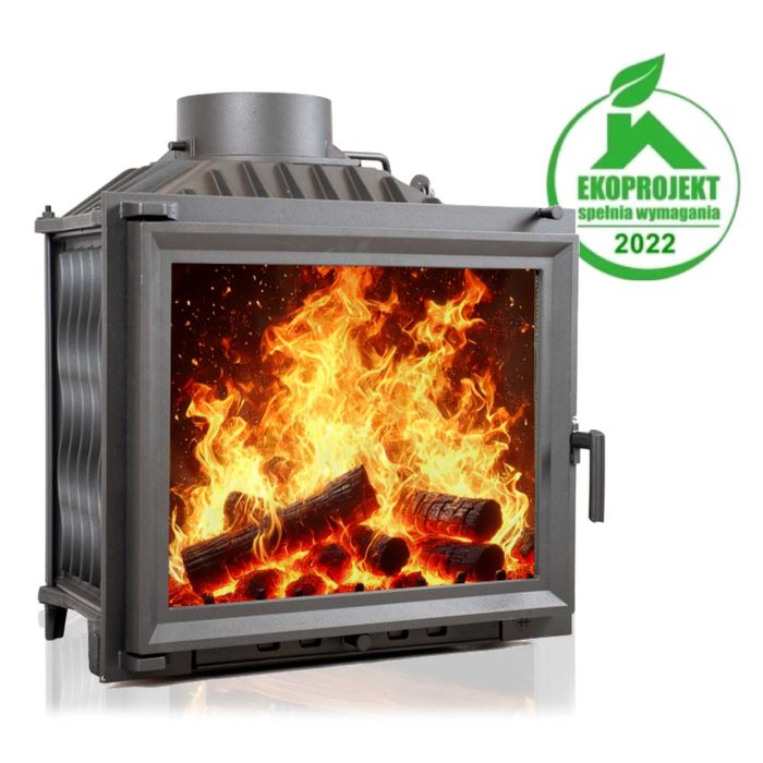 NOWY Wkład kominkowy piec KOMINEK powietrzny żeliwny ANTEK 10 KW