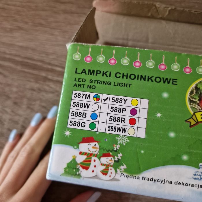 Nowe Lampki choinkowe Led kolorowe 13 metrów + 1,5 dodatkowego kabla