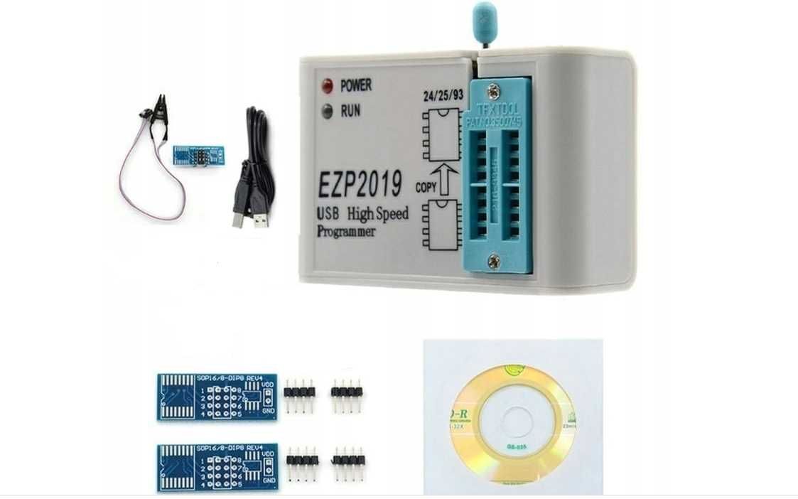 Programator pamięci EEPROM BIOS EZP2019 + KLIPS