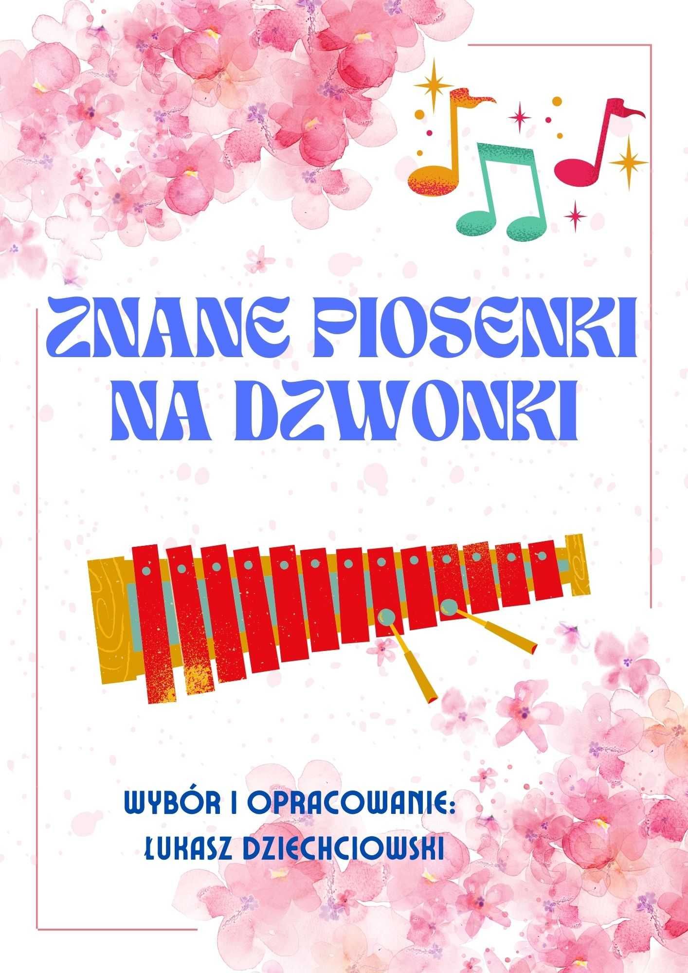 Łatwe kolędy na dzwonki - nuty 23 kolęd, słowa, naklejki, mp3, nowe