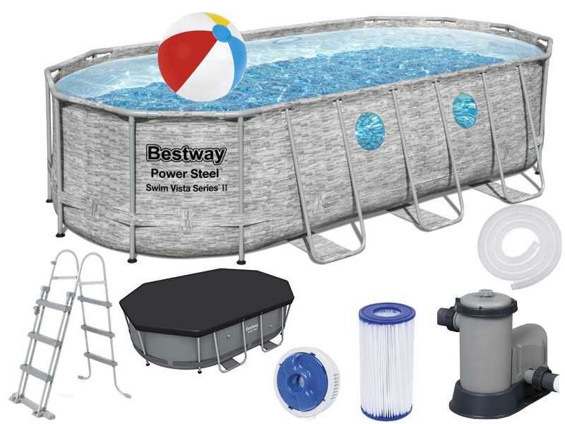 Basen Ogrodowy Stelażowy 5.49m x 2.74m x 1.22m Bestway