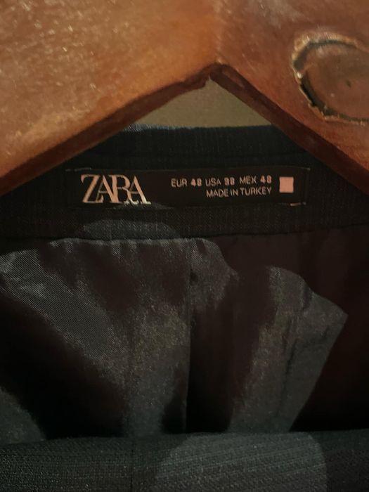 ZARA garnitur Studniówka Sylwester granatowy 48