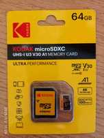 Карта памяти Высокоскоростная Kodak 64GB micro SD/TF UHS-I U3 V30 A1