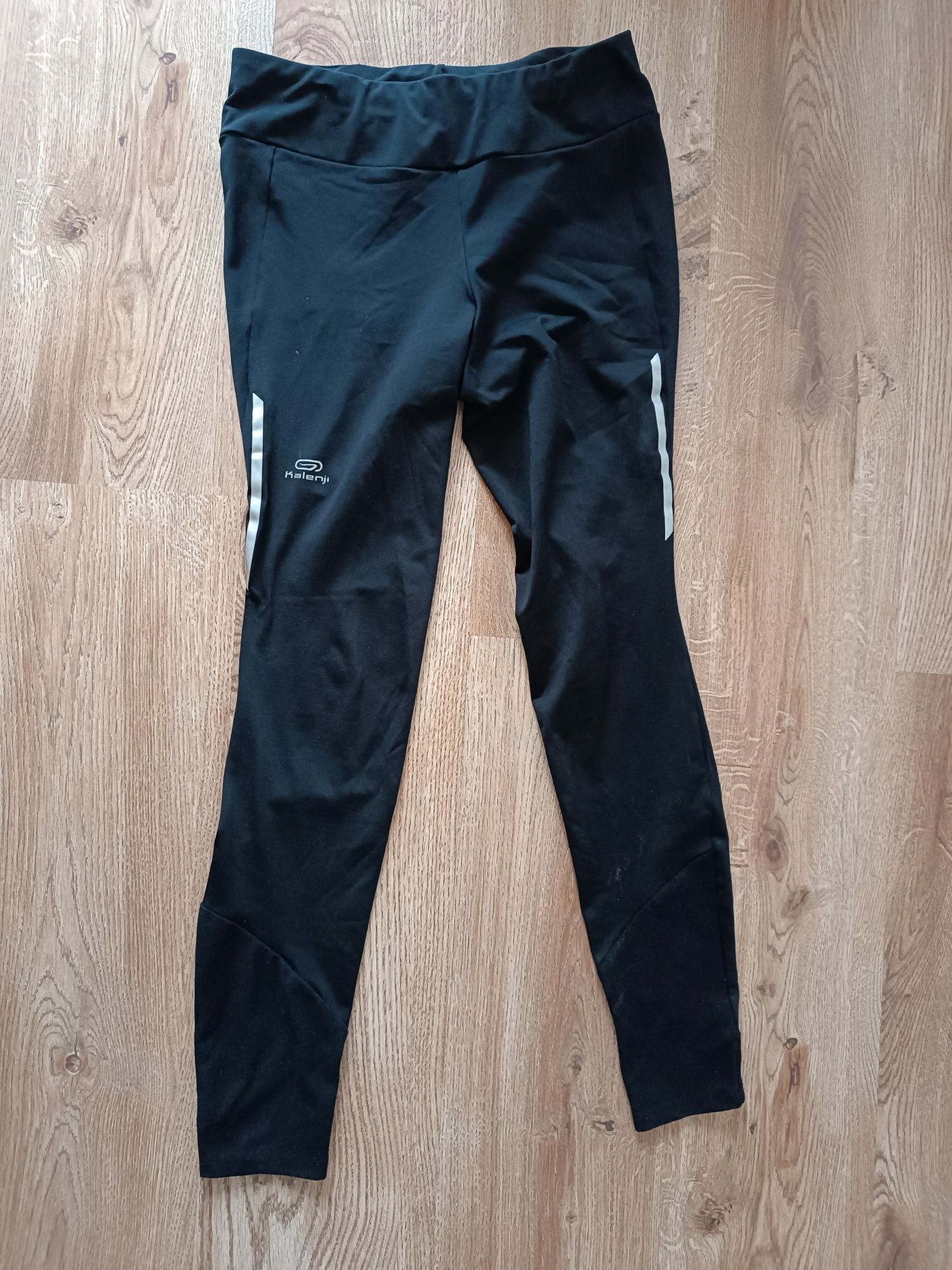 Czarne damskie ocieplane termoaktywne spodnie do biegania, Kalenji, S