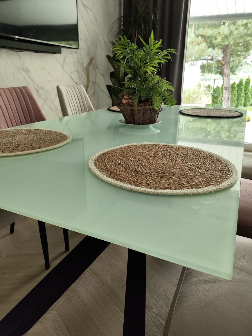 Sprzedam szklany blat 180x90cm do stołu plus 2x dokładka