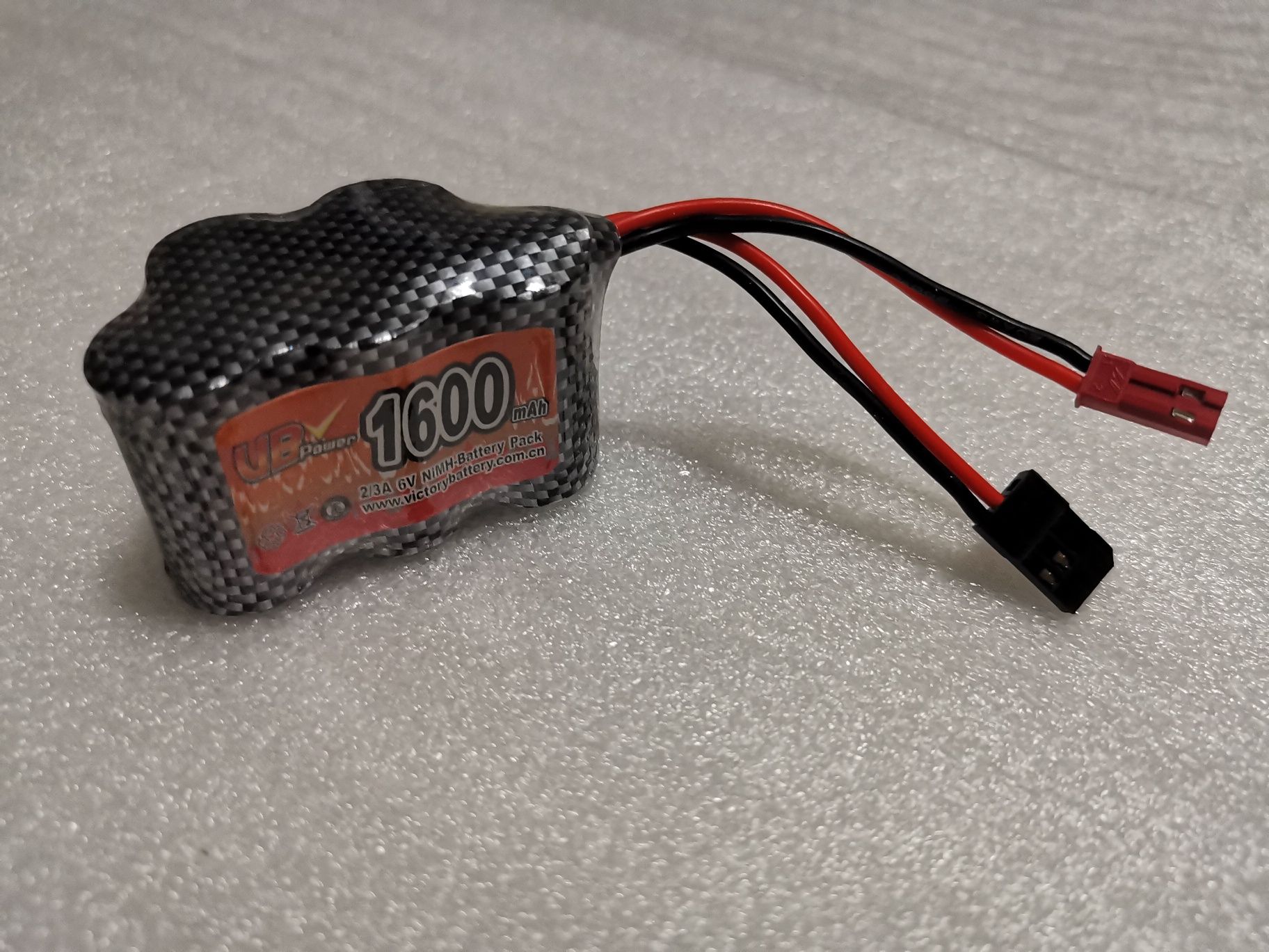 Bateria RC pirâmide Ni-MH 6V 1600mah p/ receptores carros nitro gasoli