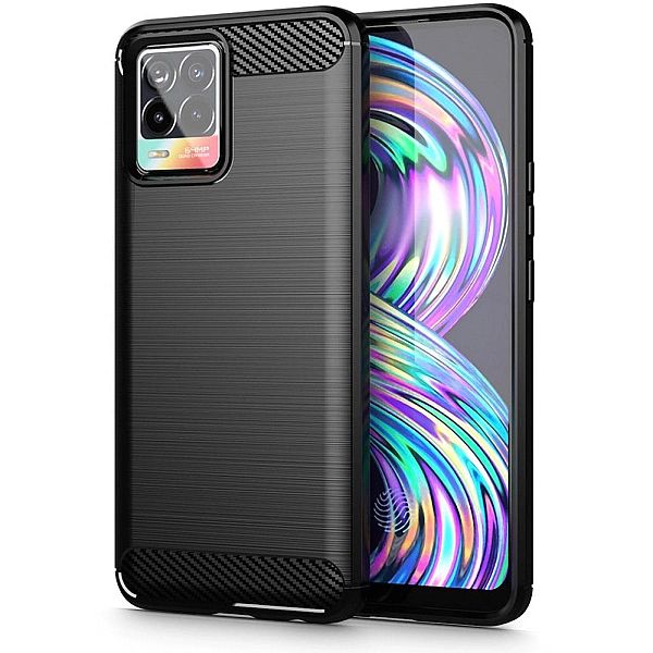 Etui TpuCarbon + Szkło Hartowane do Realme 8 / 8 Pro