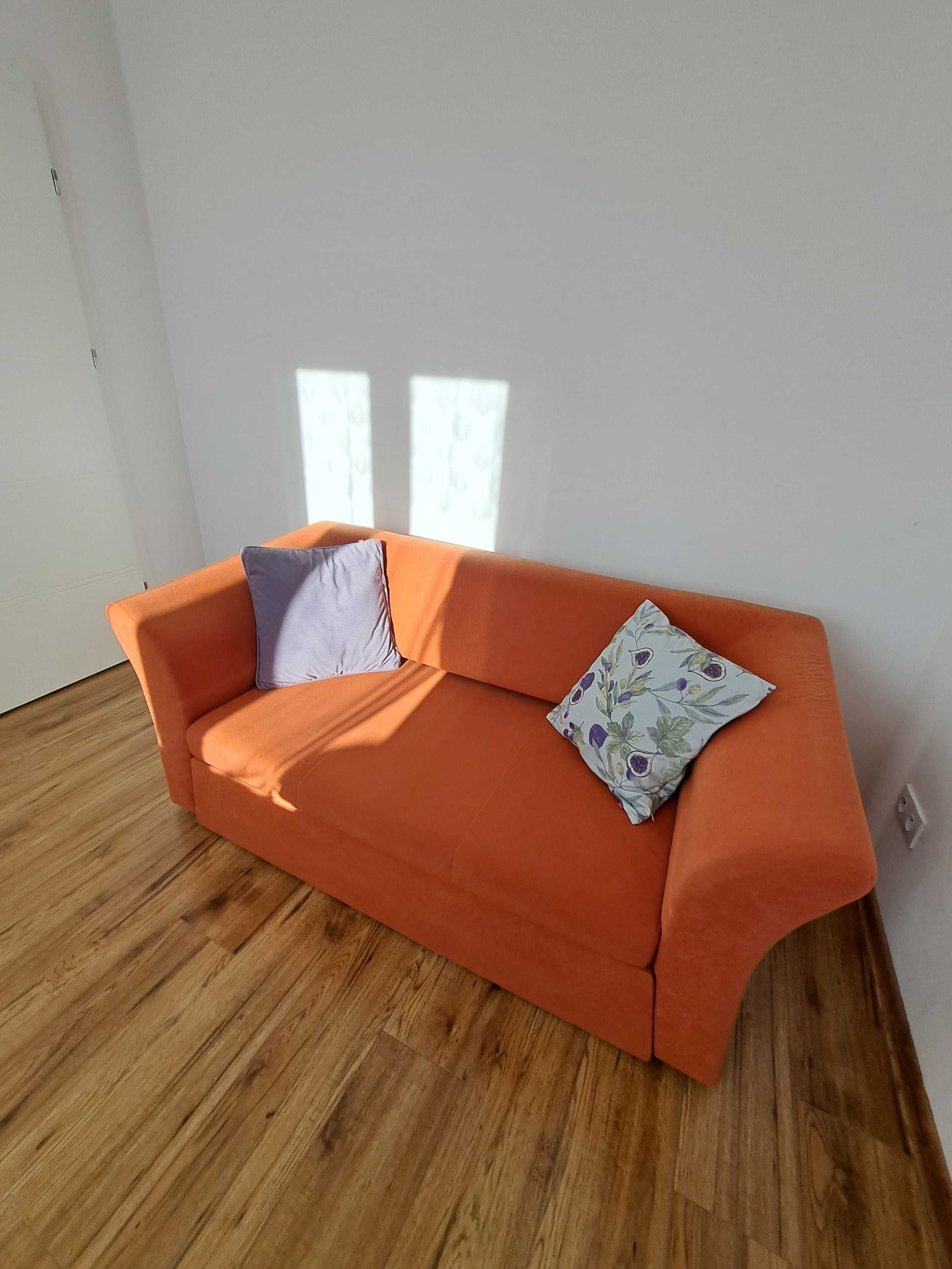 Sofa z funkcją spania orange