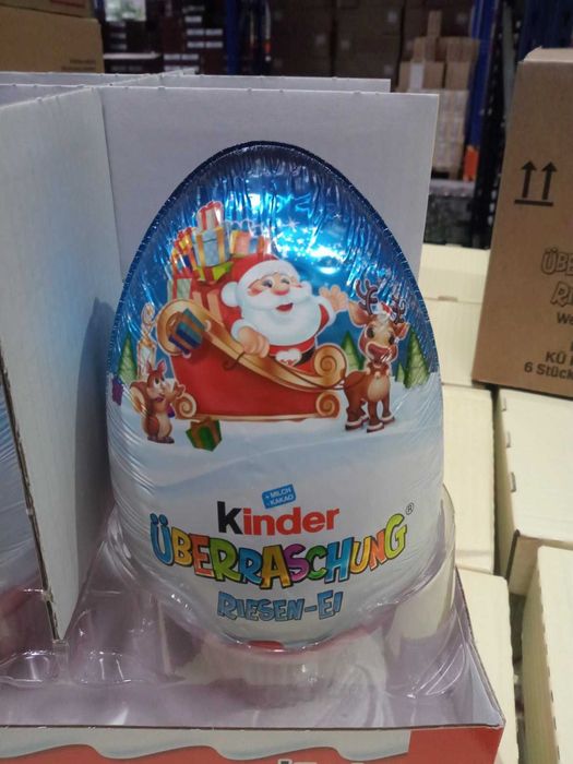 Солодощі Шоколадне яйце Kinder великий формат  220грам/6шт ОПТ