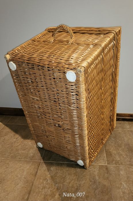 Skrzynia kufer wiklinowy duży 70x43x41