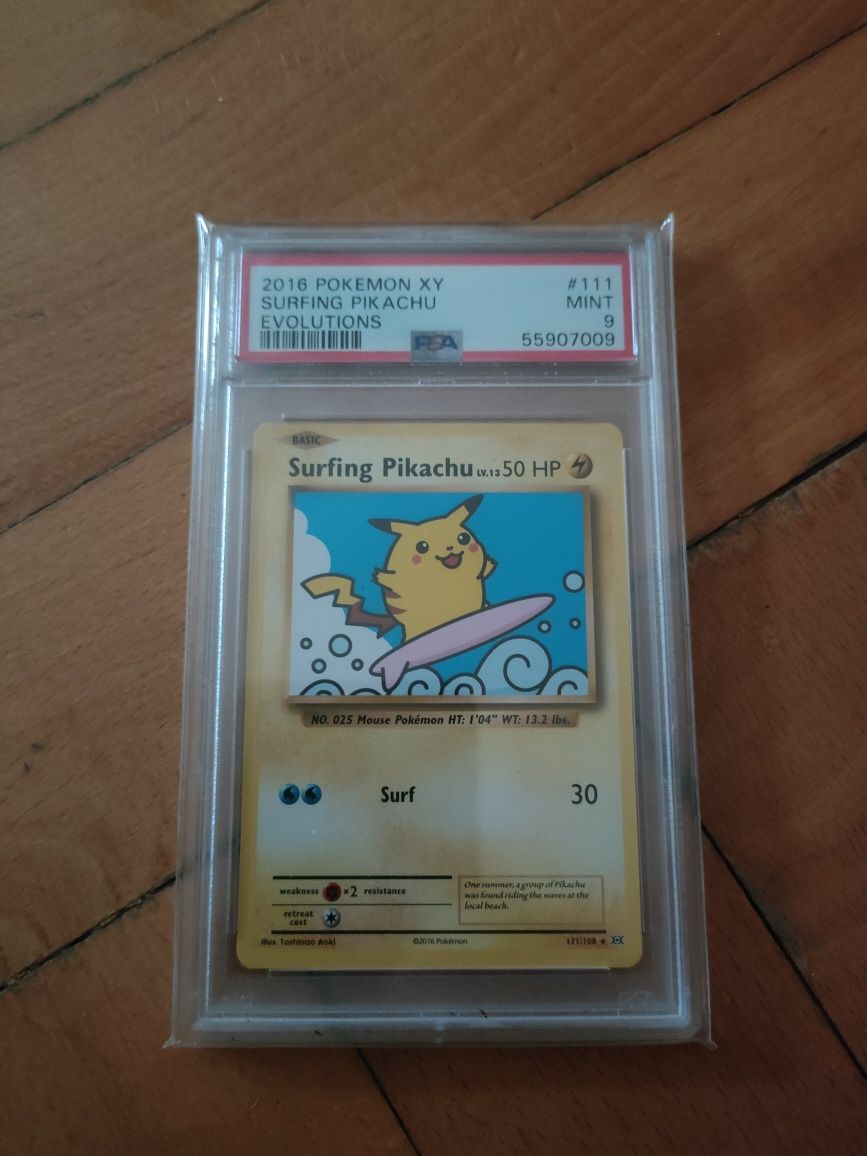 Karta Pokemon Surfing Pikachu #111 PSA 9