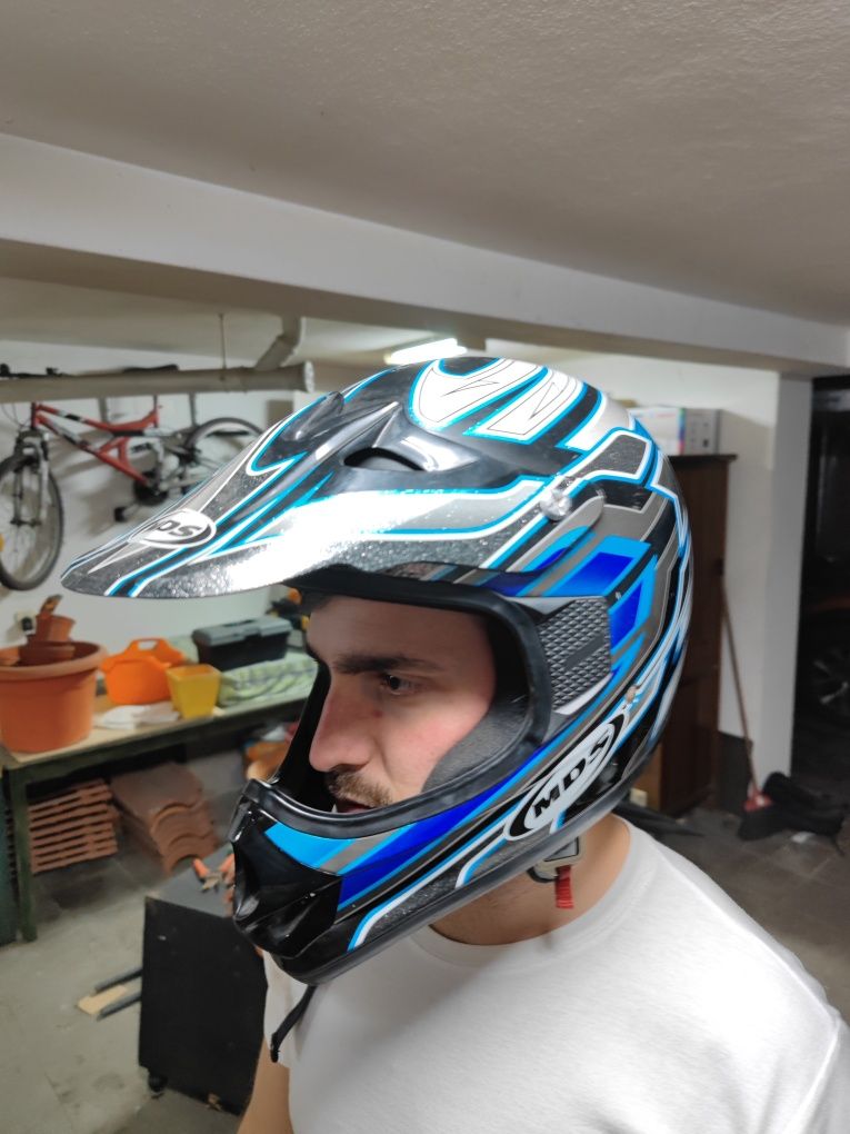 Cacete azul mds motocross