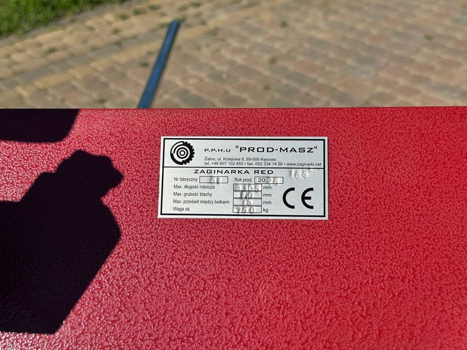 Profesjonalna Giętarka do blachy 3M-RED3200x1x160PROD-MASZ RYSIKGRATIS