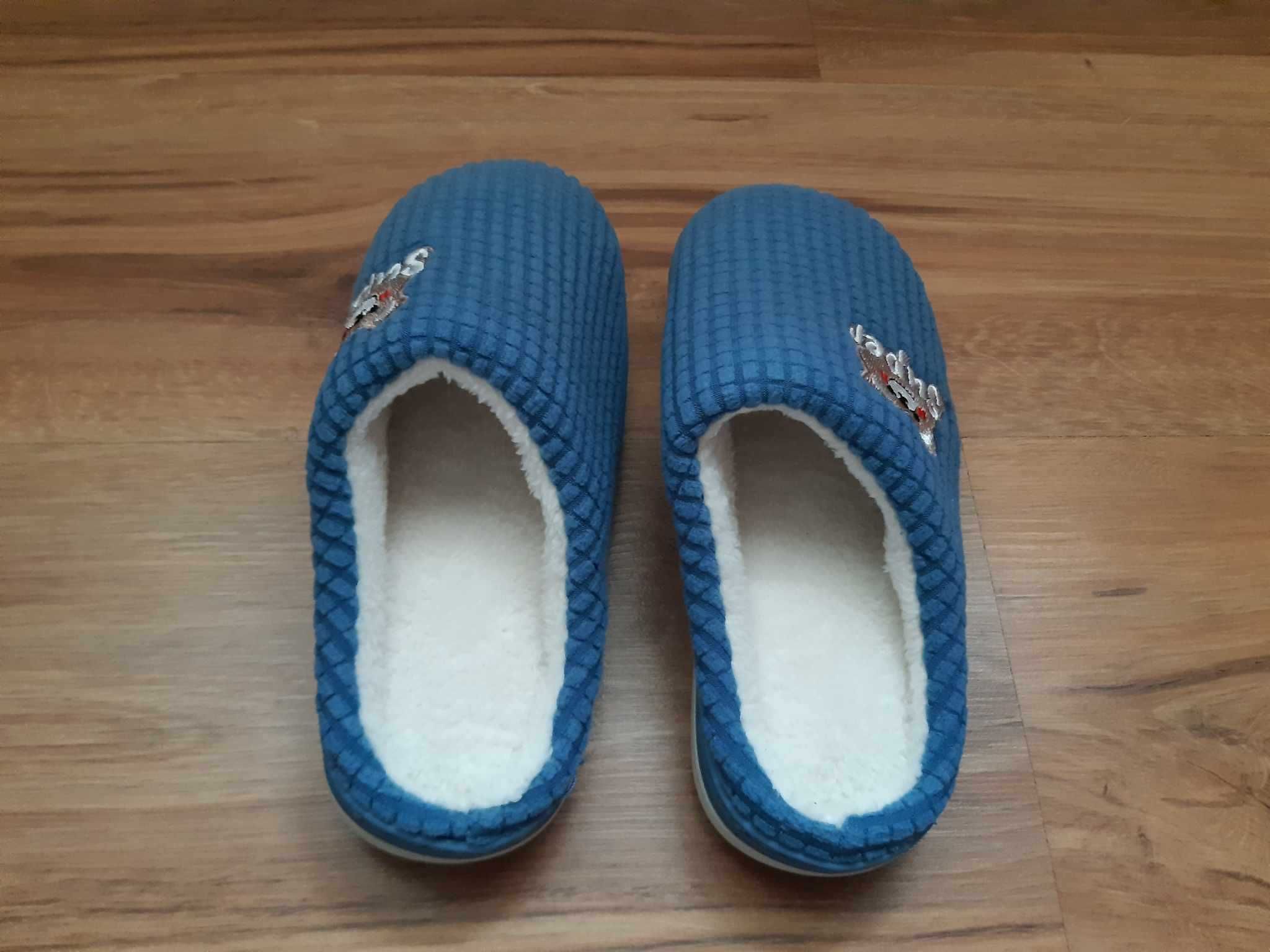 Kapcie papucie rozmiar 37-38 unisex ciepłe, w środku polar