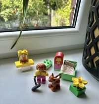 Klocki Lego duplo unikat sypialnia porządki odkurzacz dom rodzina kot