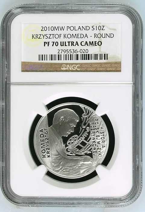 10 zł 2010 - Krzysztof Komeda - NGC PF70 Ultra Cameo