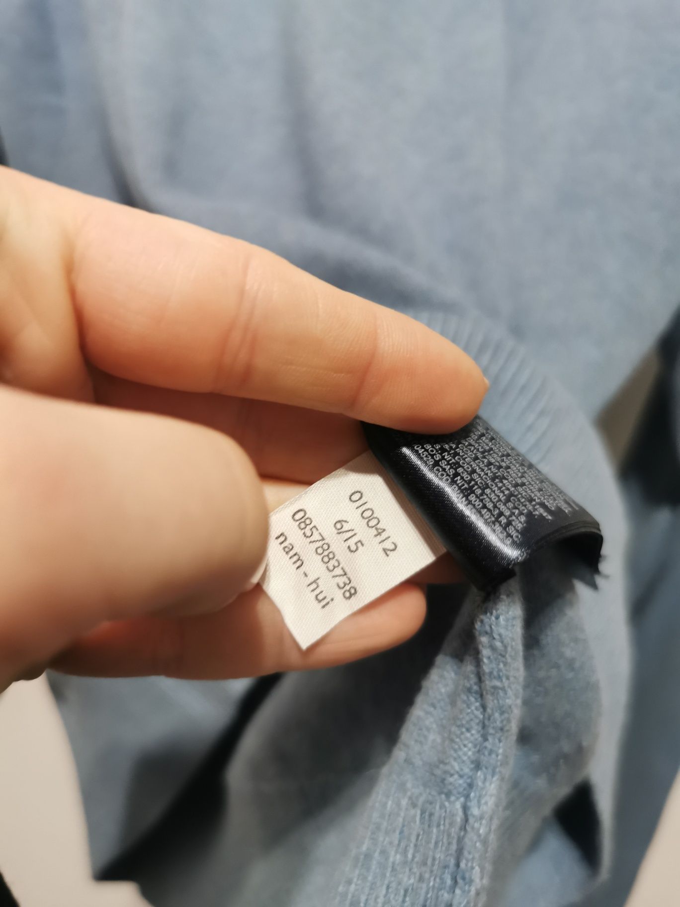 Tommy Hilfiger sweter w serek męski logowany kaszmir XL