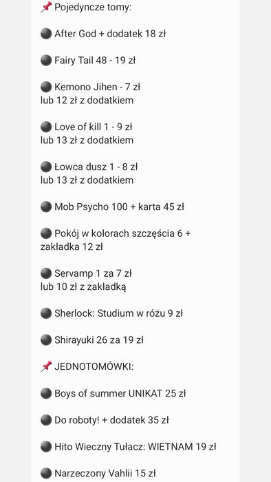 Mangi + dodatki WYPRZEDAŻ