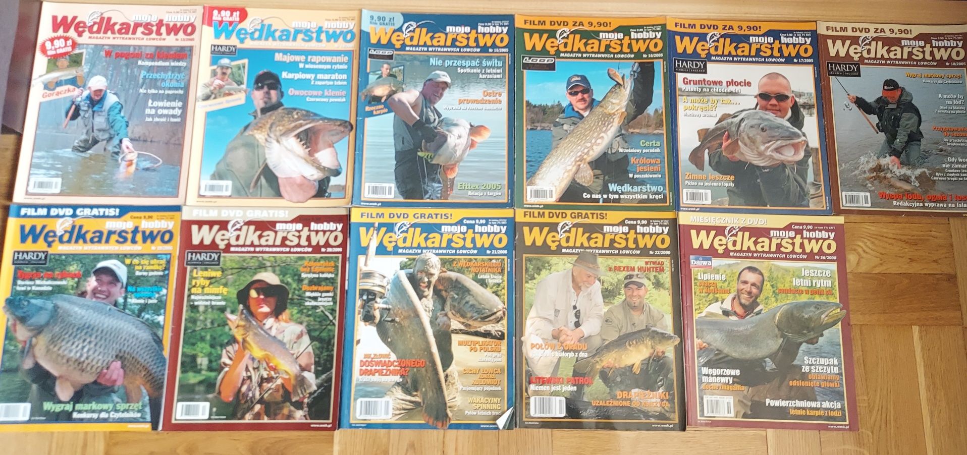 Wędkarstwo moje hobby - czasopisma 05/06/08 i filmy DVD