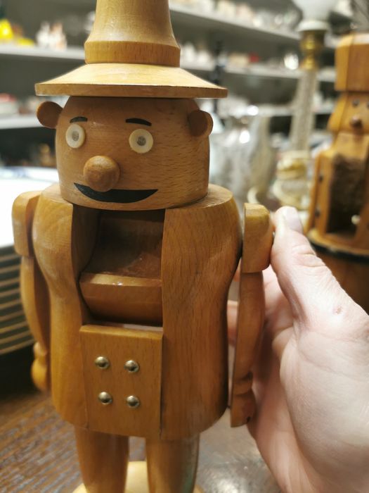 Dziadek do orzechów dekoracja świąteczna drewniana stara