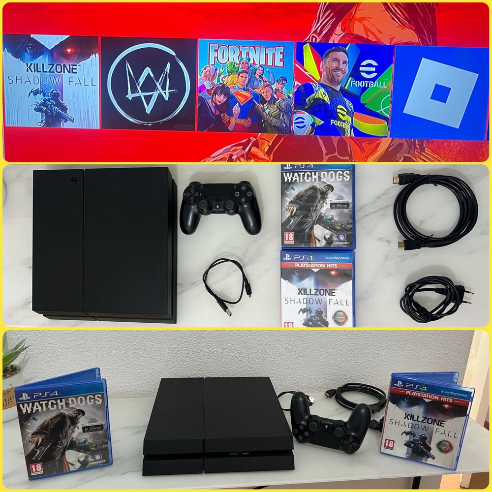 Playstation 4 + Comando + Jogos ( impecavel )