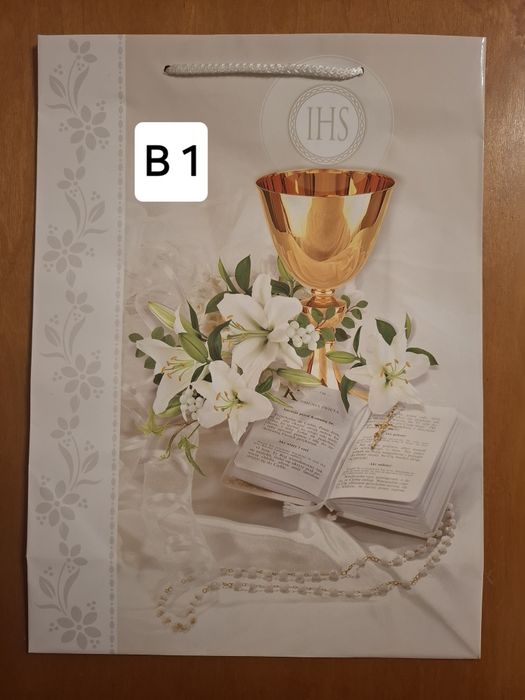 Torba papierowa duża na prezent I Komunia Święta