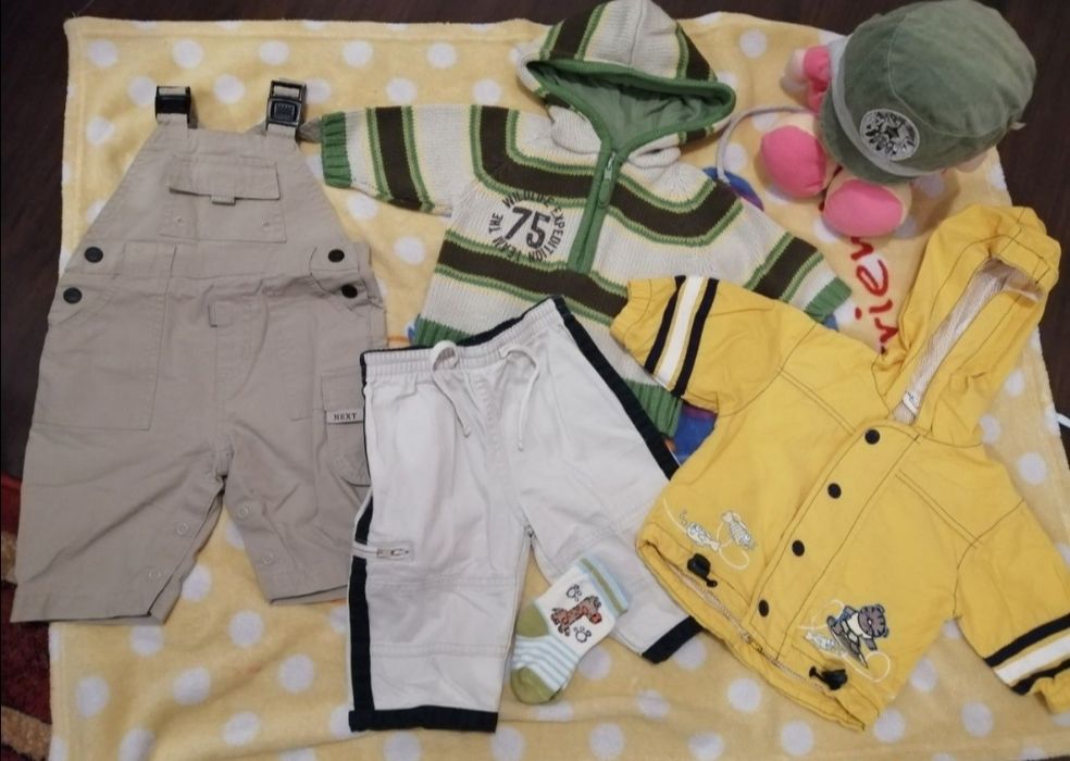 Paka dla chłopaka 0-3-6 m-cy, 56-68, spodnie, koszulki