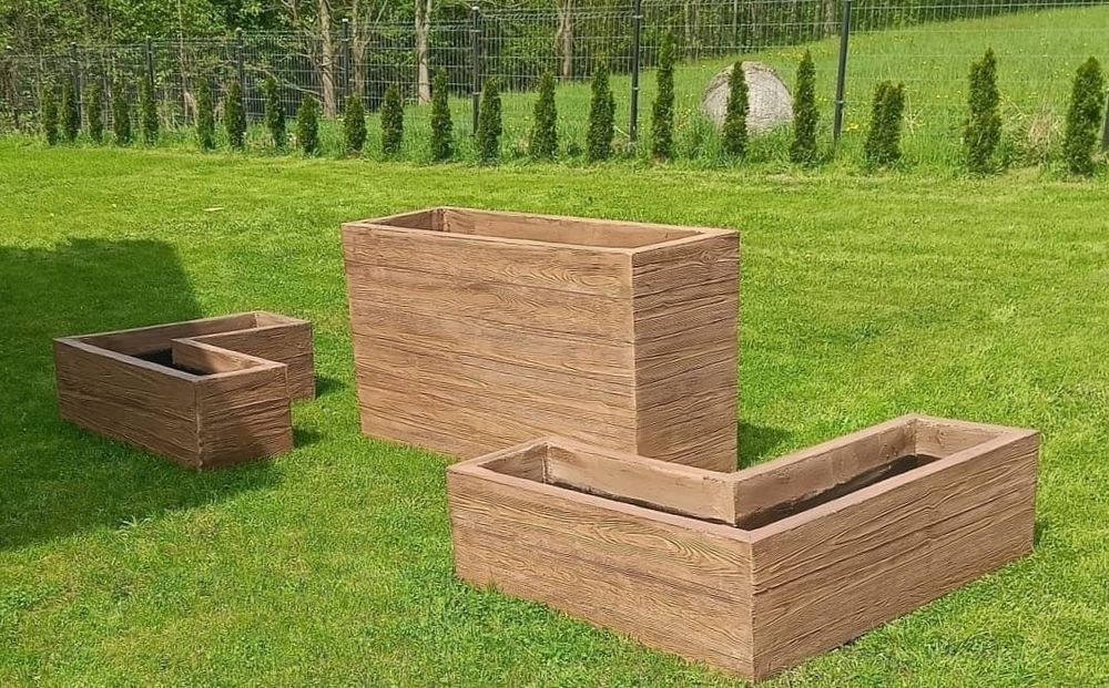 Donice ogrodowe imitacja drewna