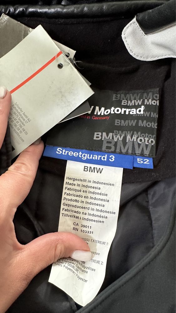 BMW Motorrad Kurtka Motocyklowa Męska Streetguard 3 Nowa rozmiar 52