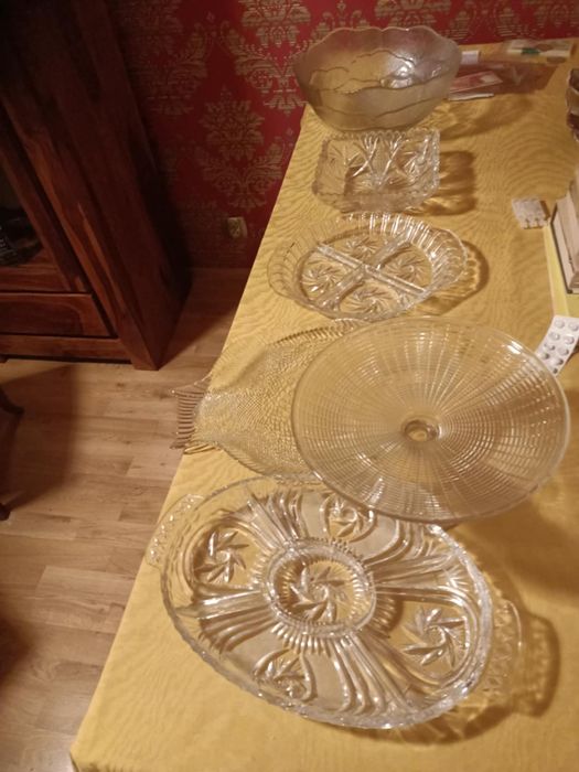 Zestaw Misy Patery Kryształy Dekoracje