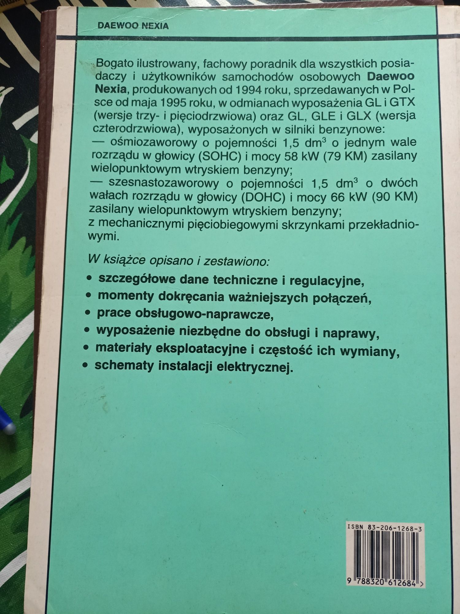 Książka Daewoo Nexia naprawa