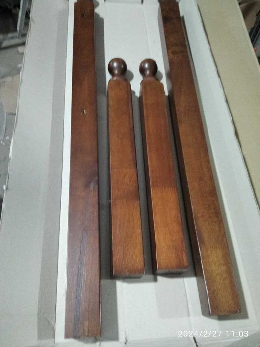 Ліжко двоспальне Hava 180*200, ніжки дерево, каркас метал