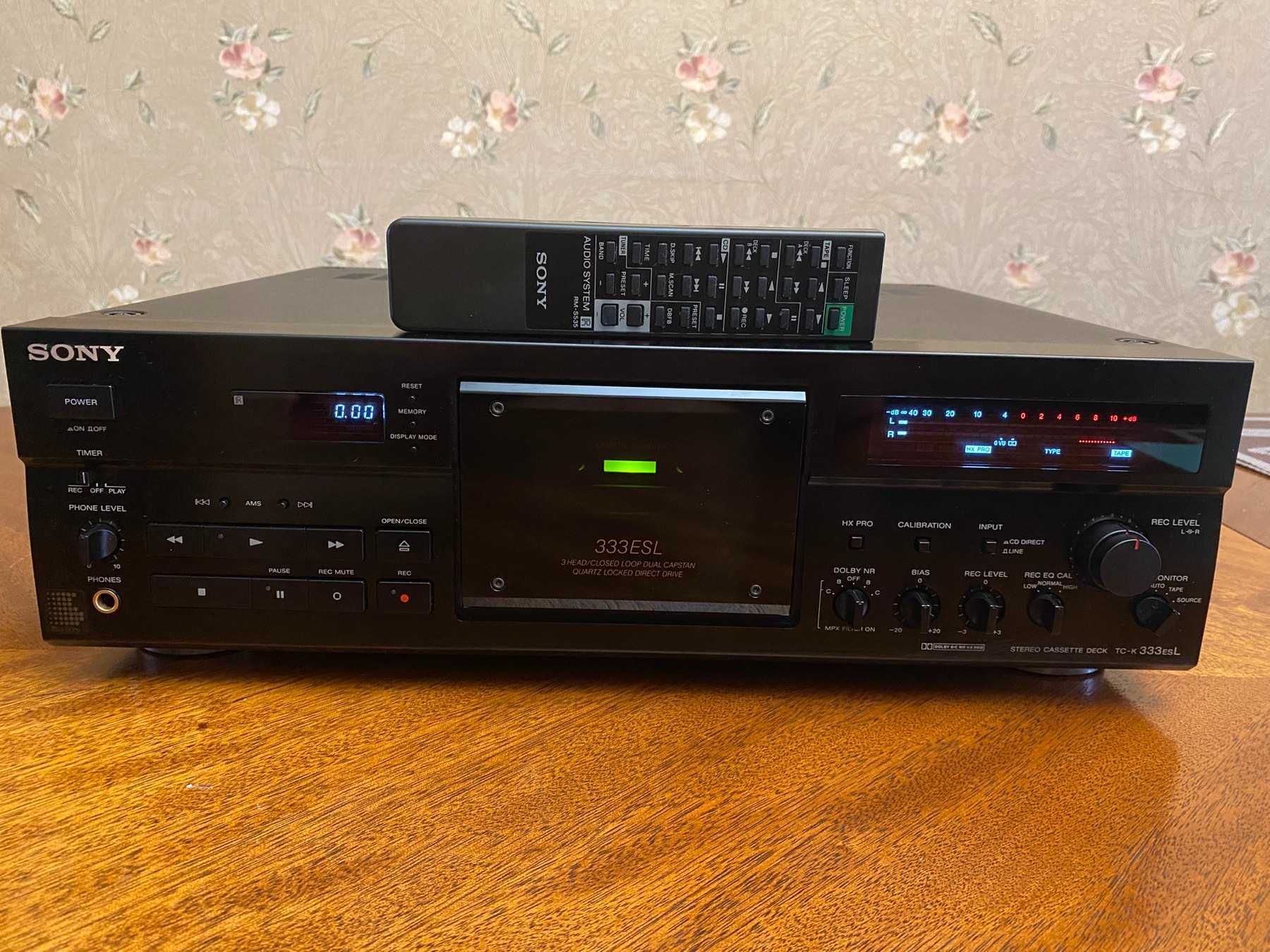 кассетная дека SONY TC-K333ESL+пульт+паспорт