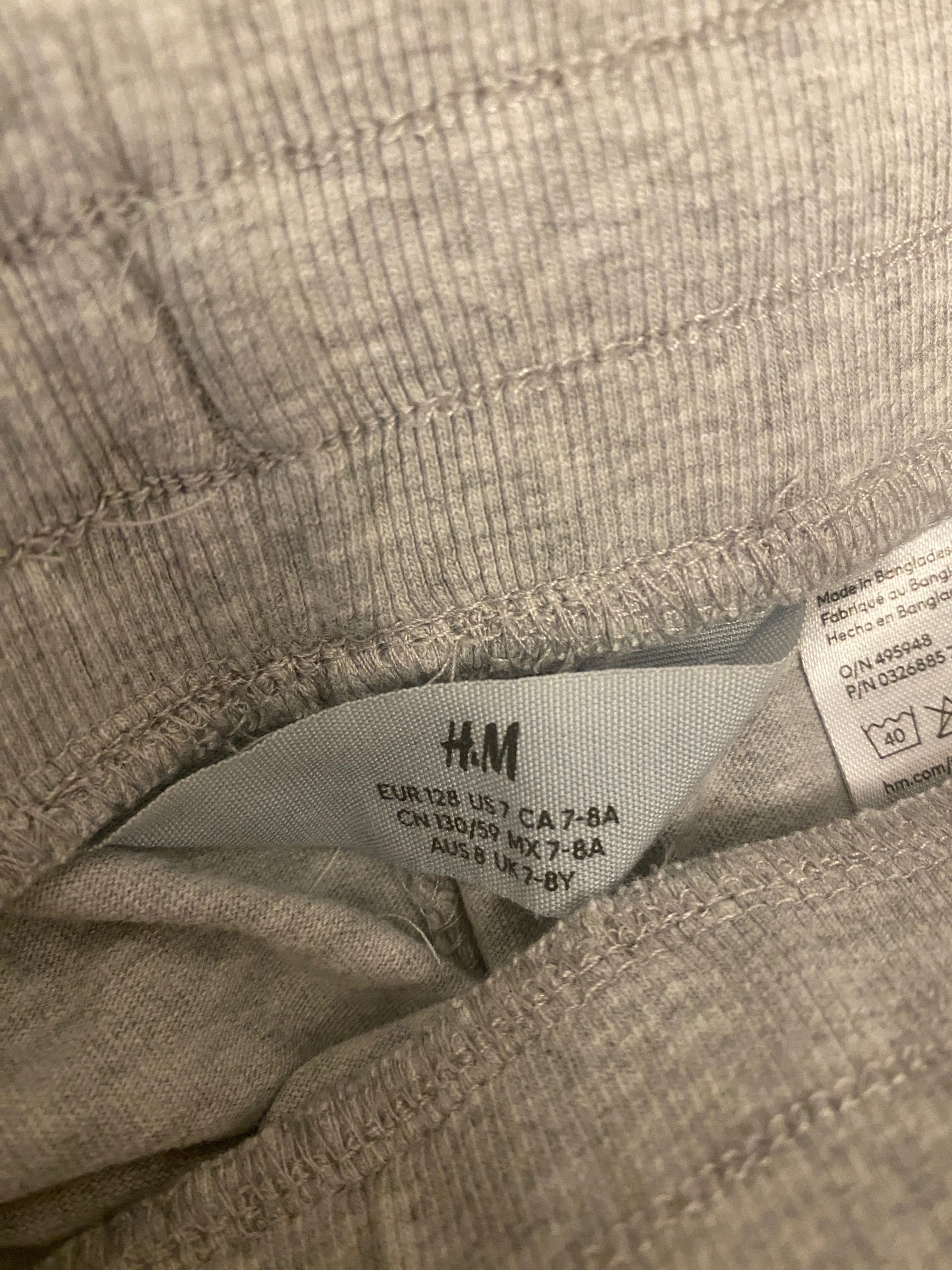 Spodnie dresowe H&M, dresy, 2 pary, rozmiar 128