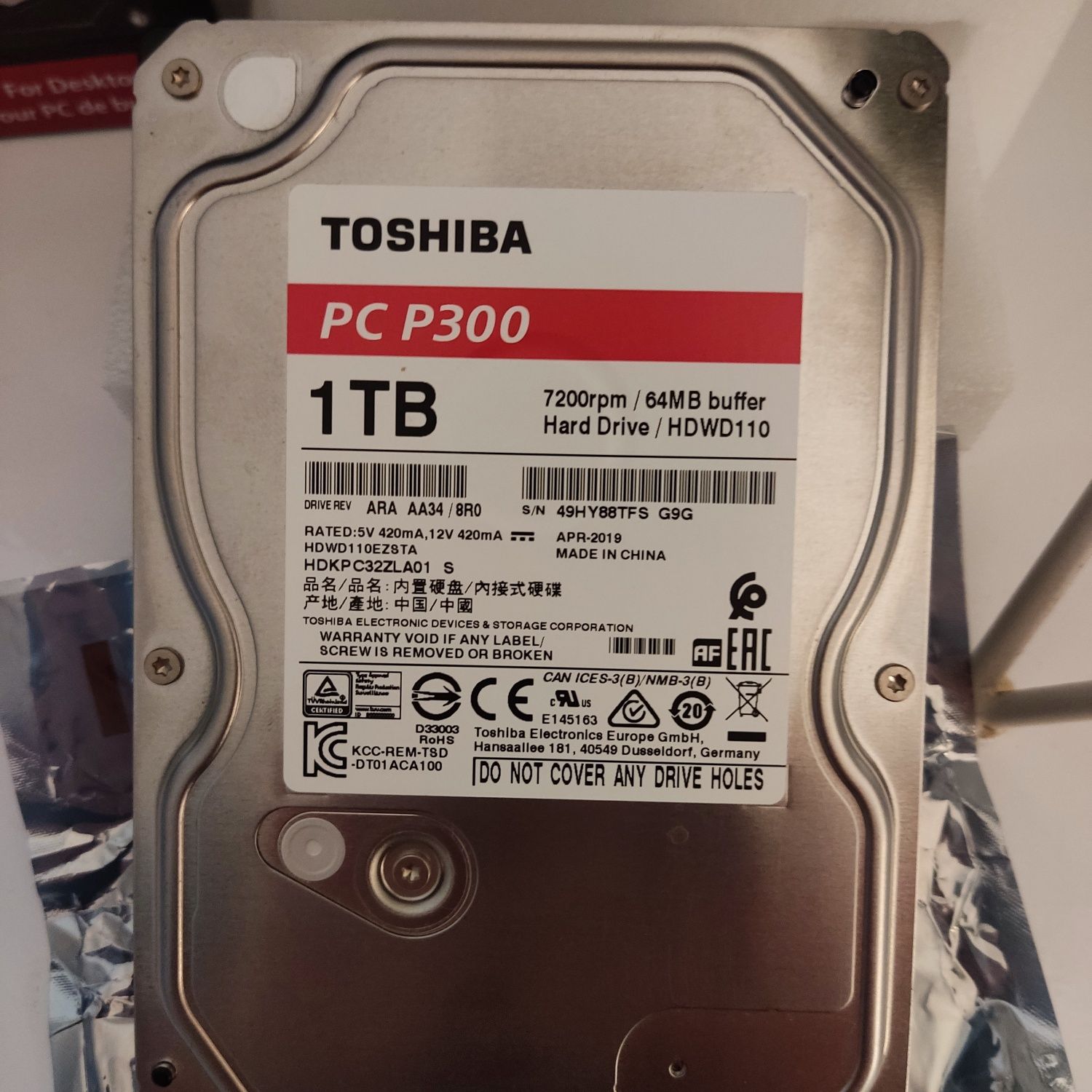 Dysk twardy HDD Toshiba P300 1TB