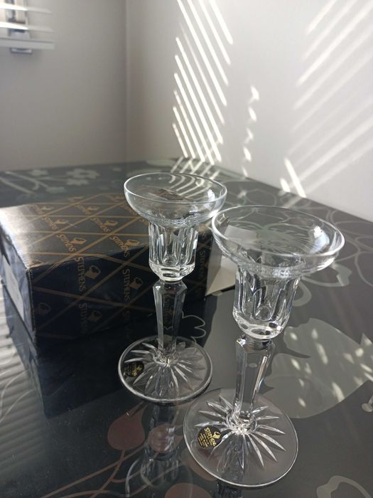 2 Castiçais em cristal Stephens