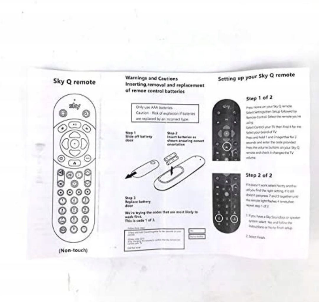 Zamiennik  pilota  SKY Q na  Podczerwień z Diodą