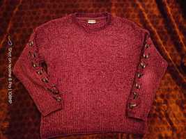 Sweter L w kolorze bordowym