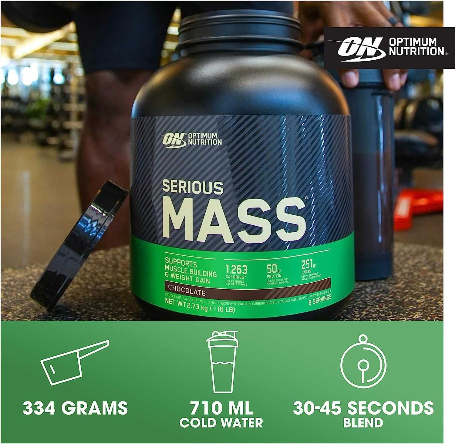 ОРИГІНАЛ • ГЕЙНЕР Optimum Nutrition Serious Mass (UK) 2730 г