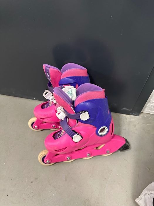 Rolki dziecięce Oxelo Decathlon różowe 28/30