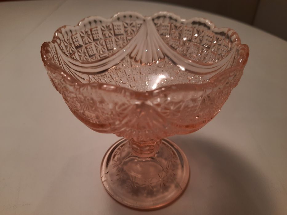 Cukiernica PRL rozaliowa cukiernica wachlarze HSG Ząbkowice!!!