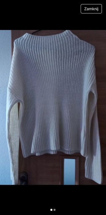 Sweter biały damski