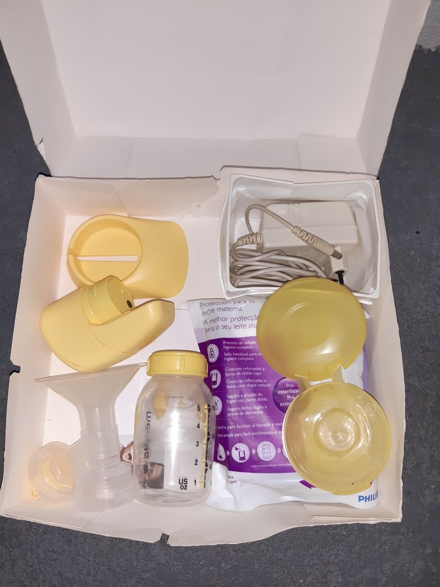 Bomba retirar leite electrica + 2 bicos de silicone tamanho M