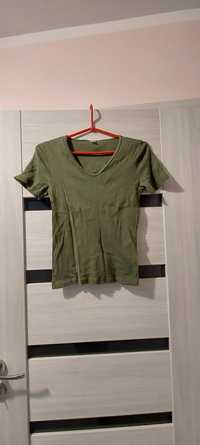 Bluzka top t-shirt khaki S vintage