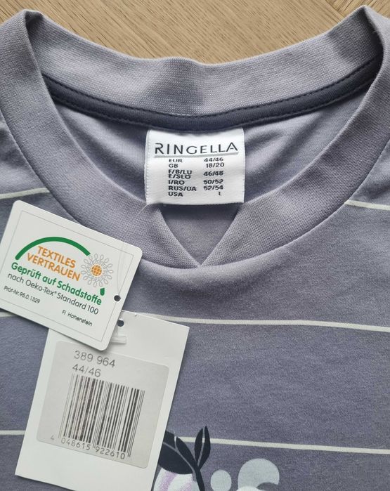 Damska piżama fioletowa Ringella 44/46 nowa z metką góra od piżamy